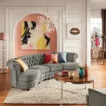 Em Splendor Curved Back Chesterfield 4 Seater Sofa