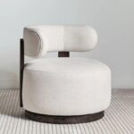 Banan Fabric Swivel Armchair