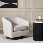 Nawar Fabric Swivel Armchair