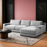 Abbud 3 Seater L-Shape Velvet Sofa