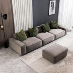 Huraira 3 Seater L Shape Velvet Sofa