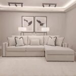 Taslim Black Studs Sectional Sofa