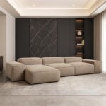 Yara 3-Seater Boucle L Shape Sofa