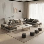 Zayn Velvet 7-Seater Sofa