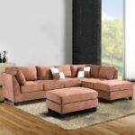 Zohal 5 Seater L-Shape Velvet Sofa
